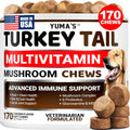 YUMA'S Turkey Tail Mushroom Supplement for Dogs 170 count bottle front view