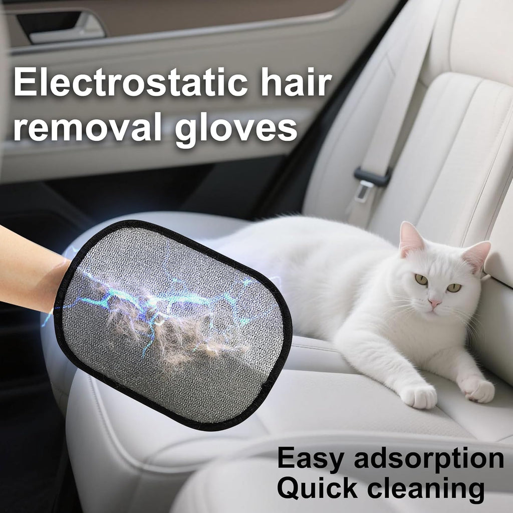 Rorodog pet hair glove used on dark clothing