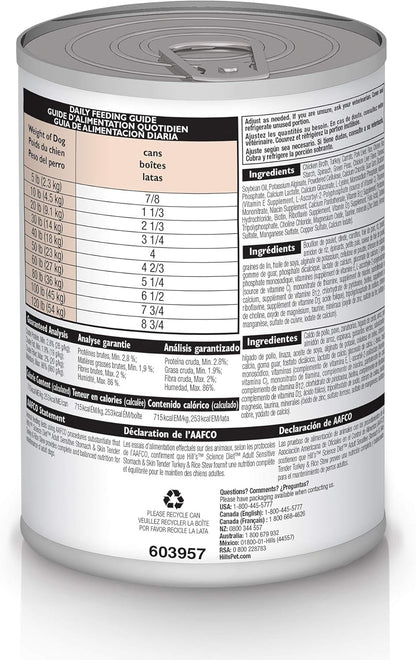 Hill's Science Diet premium canned dog food for digestive health 12 pack