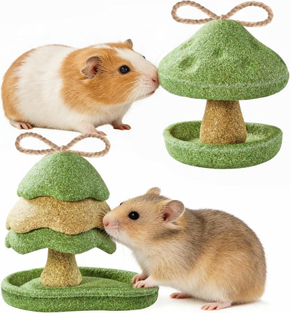 2 Pack Guinea Pig Chew Toys, Prevent Teeth Overgrowth, Rabbit Chew Toys, Natural Treats for Rabbit/Hamster Toys, Natural Timothy Grass & Vegetables, Small Animal Toys for Habitat Decoration - Image 9