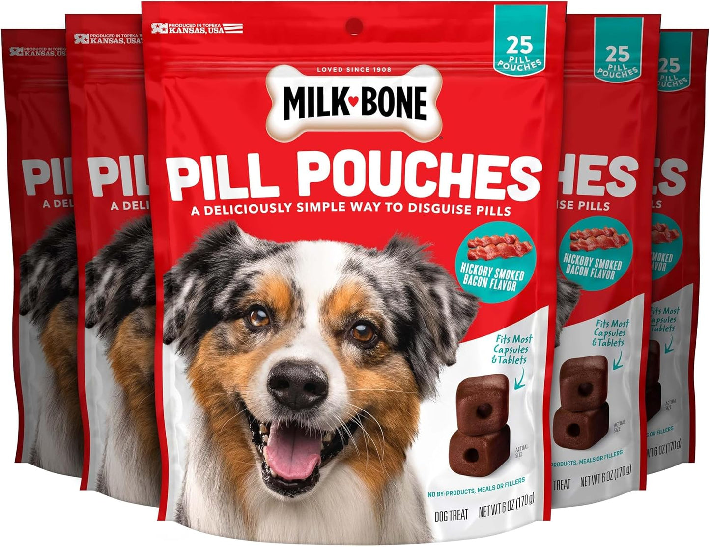Milk-Bone Pill Pouches Dog Treats, Hickory Smoked Bacon Flavor, 30 Count Bag - Image 13