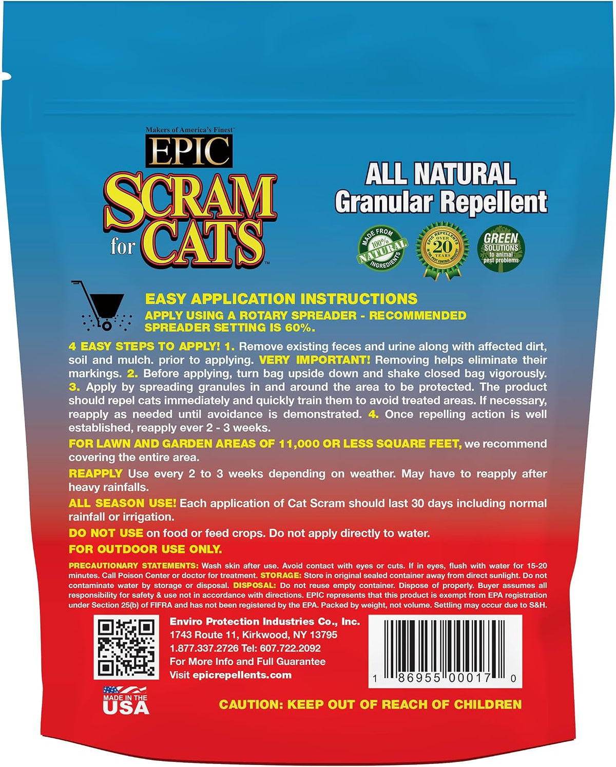 Close up of Cat Scram granular repellent texture