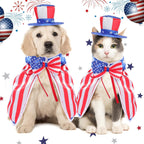 Breathable satin patriotic cape laid flat showing stars and stripes pattern