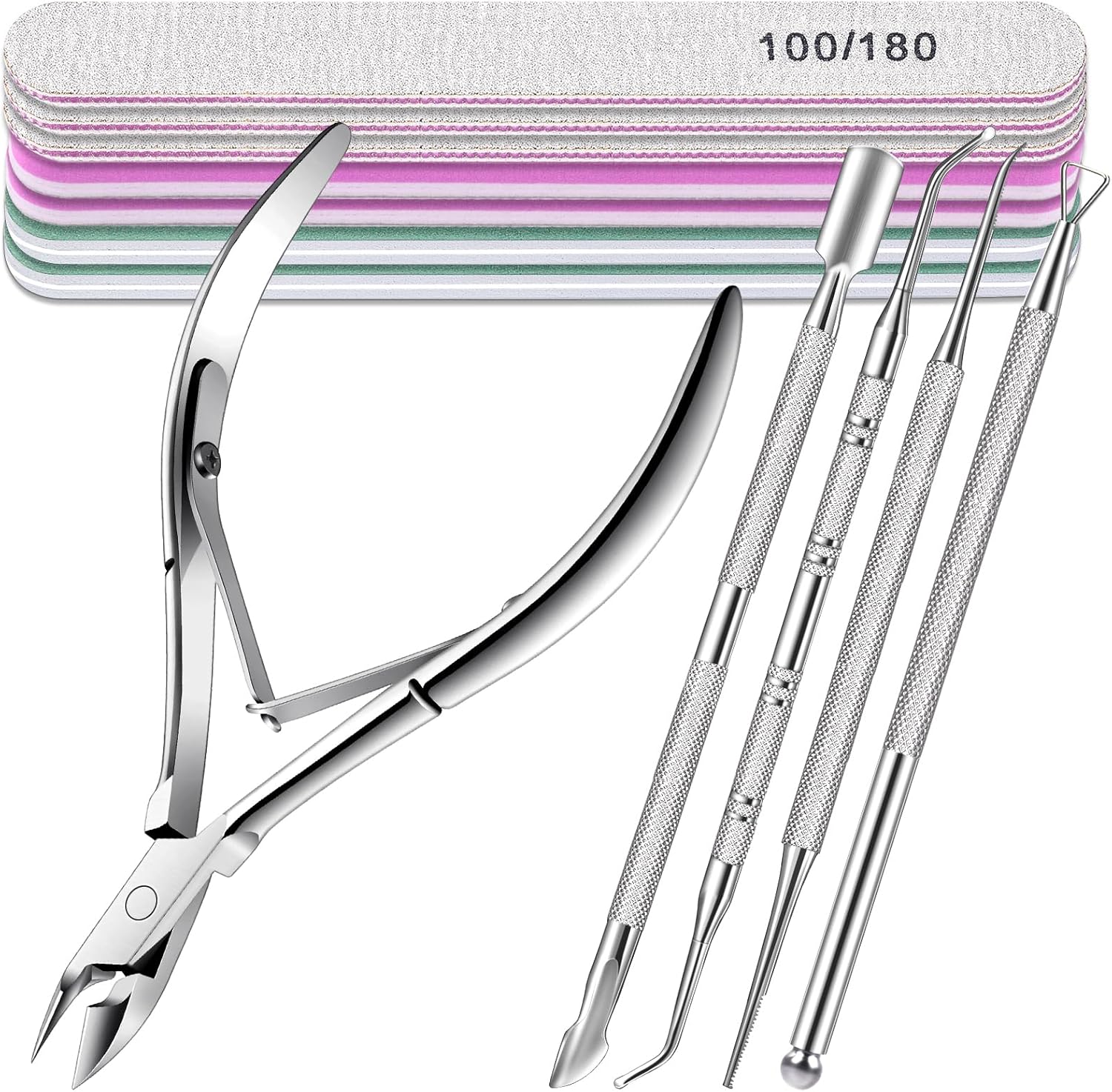 TsMADDTs 13-piece manicure and pedicure kit tools layout