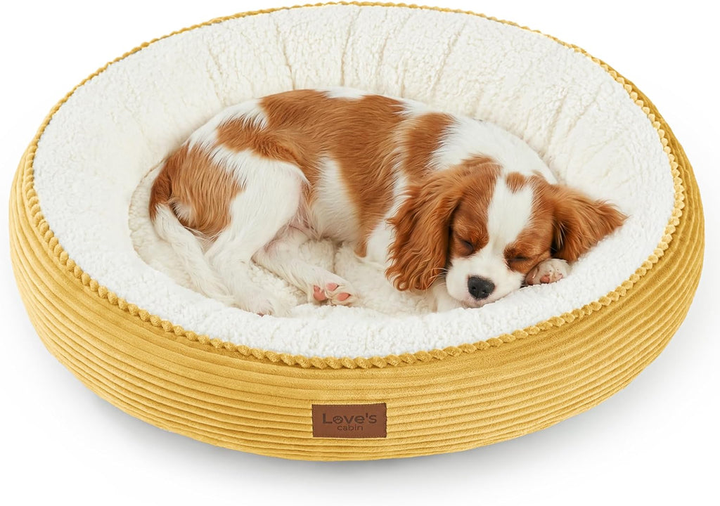 Love's cabin Round Donut Cat and Dog Cushion Bed, 20in Bed for Cats or Small Dogs, Anti-Slip & Water-Resistant Bottom, Super Soft Durable Fabric Pet Beds, Washable Luxury Cat & Dog Bed Gray - Image 10
