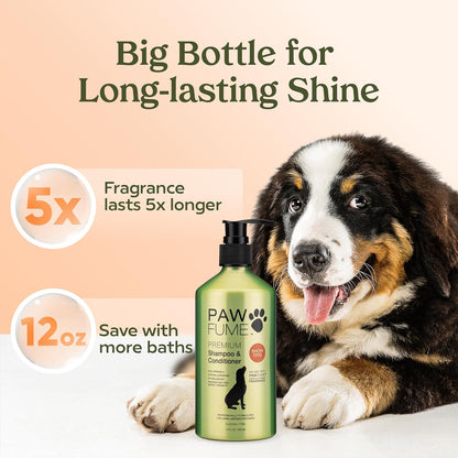 Authentic Paw Fume luxury pet grooming product side view showcasing high quality imported bottle
