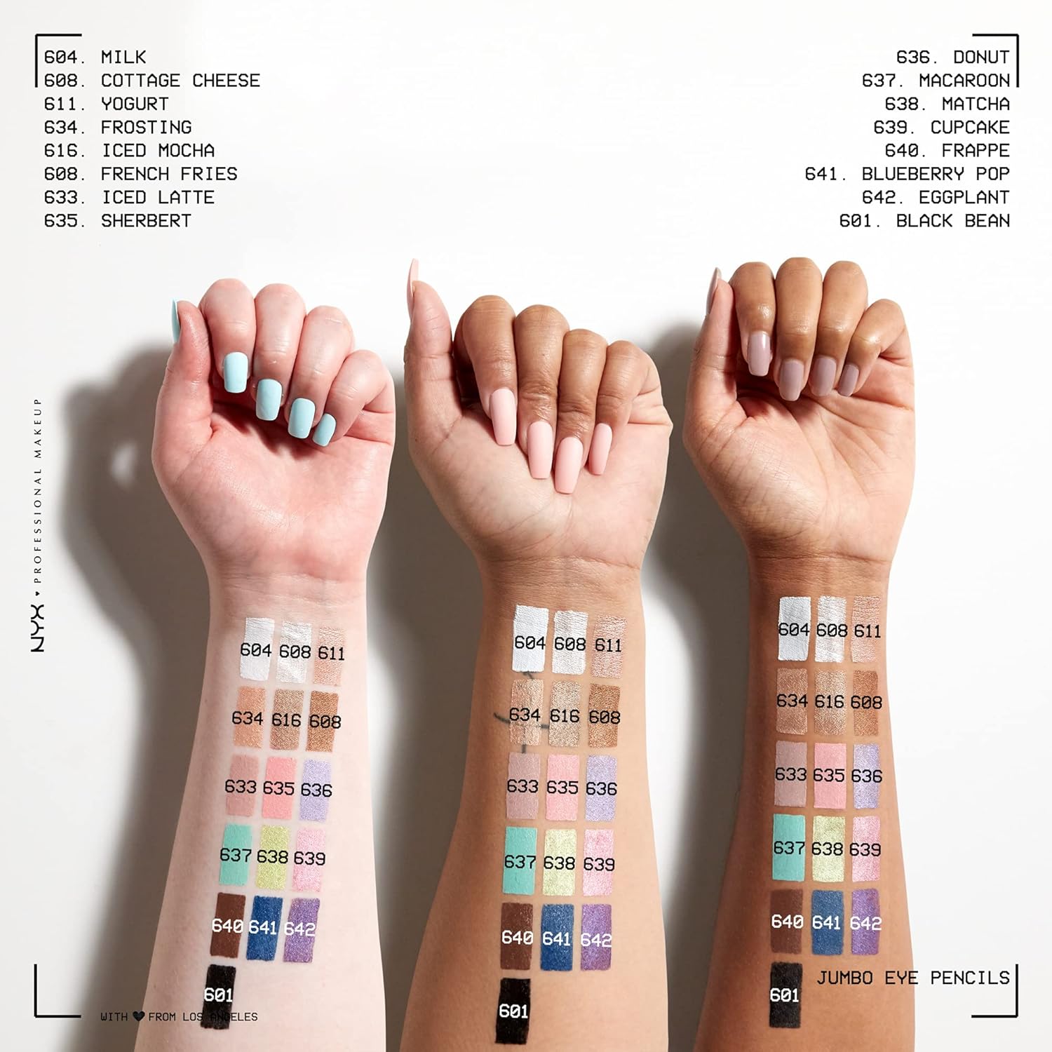 NYX professional eyeshadow stick packaging and size comparison for daily makeup use.