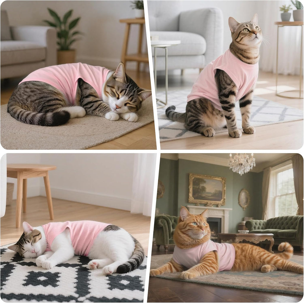 Lievuiken pet recovery suit showing abdominal coverage