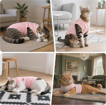 Lievuiken pet recovery suit showing abdominal coverage