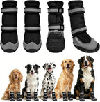 Dimicoo waterproof dog boots front view for outdoor hiking
