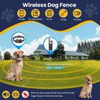 RunFence electric dog fence remote control highlighting the colorful LCD screen and training modes.