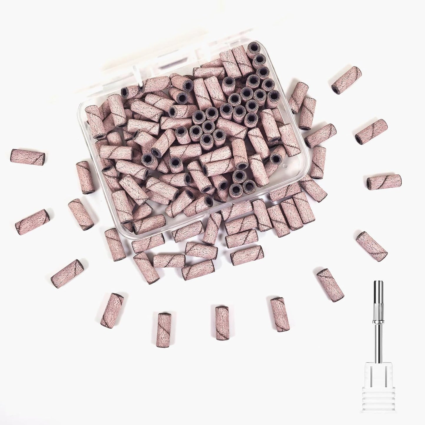 Corfulra Small Sanding Bands and mandrel bit in storage box