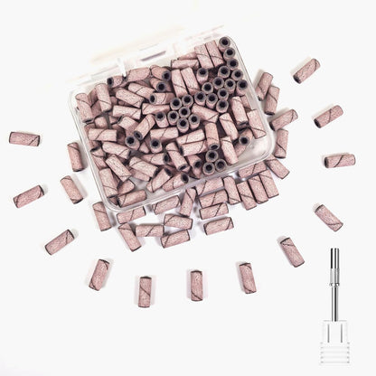 Corfulra Small Sanding Bands and mandrel bit in storage box