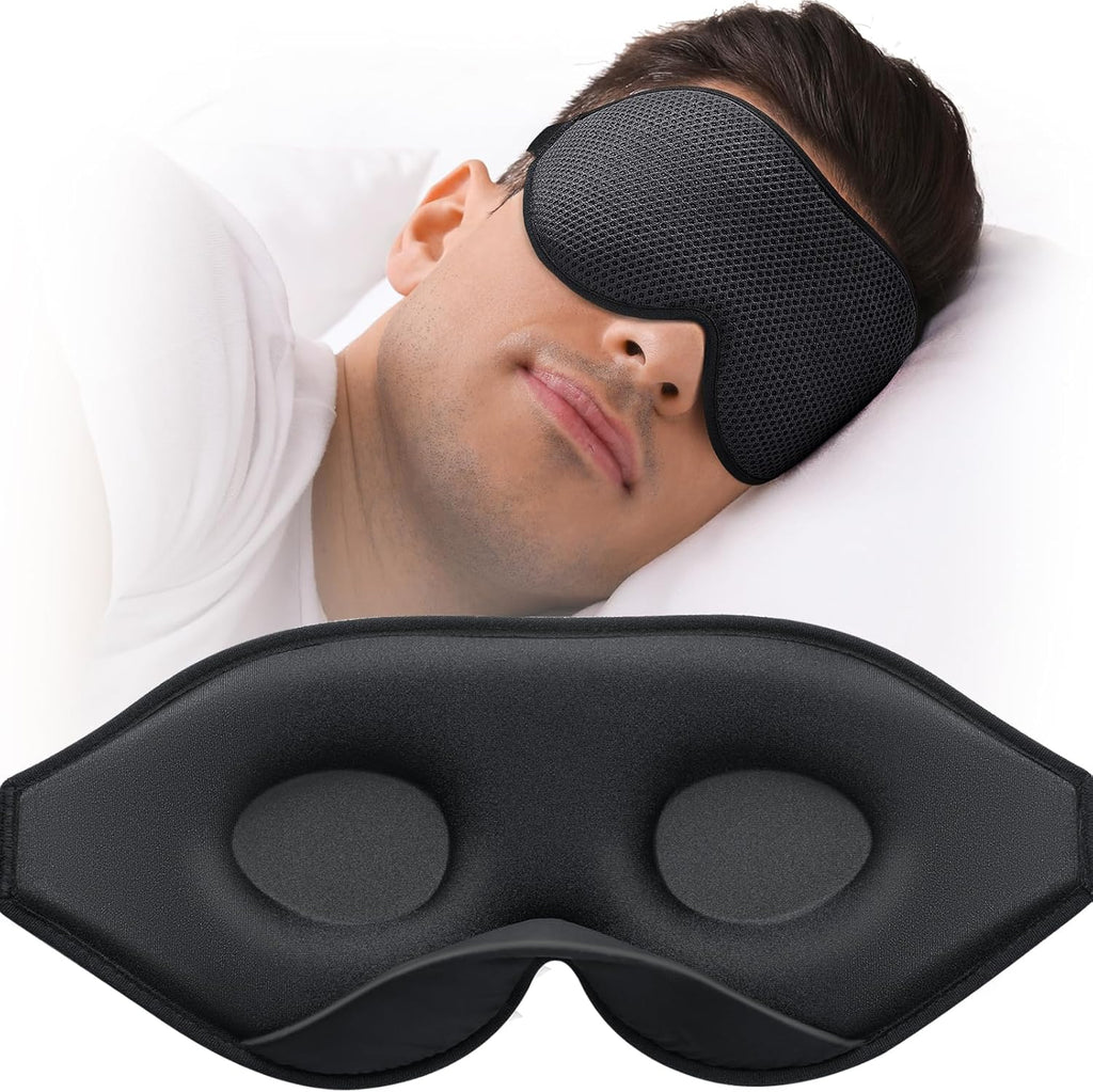 MABAO 3D Contoured Sleep Mask front view showing deep eye cups