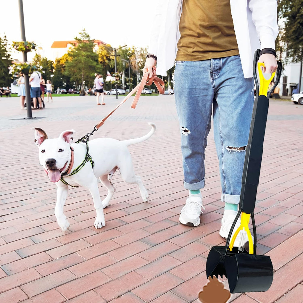 Ienjoyed foldable dog poop scooper close up of high strength spring jaw