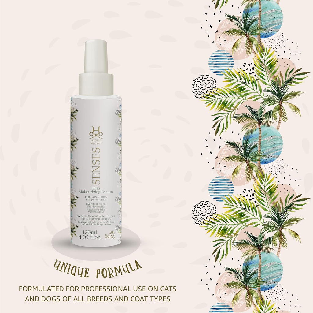 Hydra Senses Bliss coconut water moisturizing serum for cats and dogs