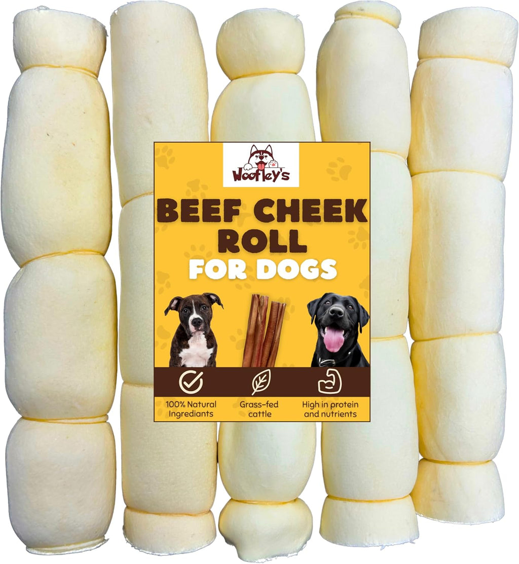 Woofley's 5-6" Buffalo Beef Cheek Roll -(5 Count)- Beef Cheek Rolls for Dogs - Long Lasting Natural Dog Chews - Image 10