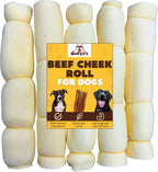 Woofley's 5-6" Buffalo Beef Cheek Roll -(5 Count)- Beef Cheek Rolls for Dogs - Long Lasting Natural Dog Chews - Image 10