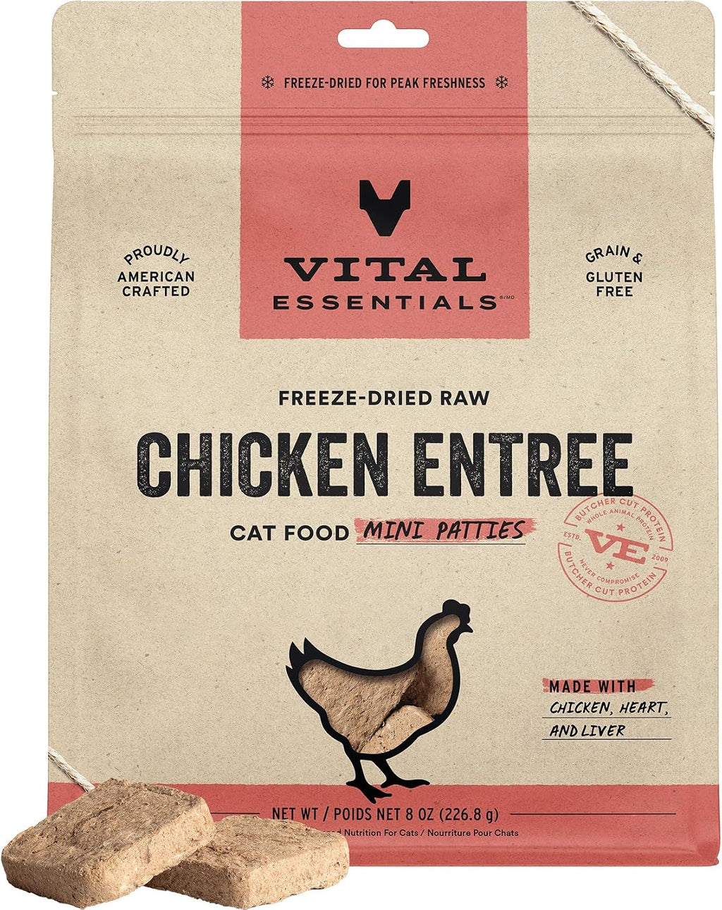 Vital Essentials Freeze Dried Cat Food, Raw Rabbit Mini Patties | Complete Meal or Topper | Easy to Portion and Rehydrate | High Protein, Grain Free Dry Cat Food | 8 oz Bag - Image 10