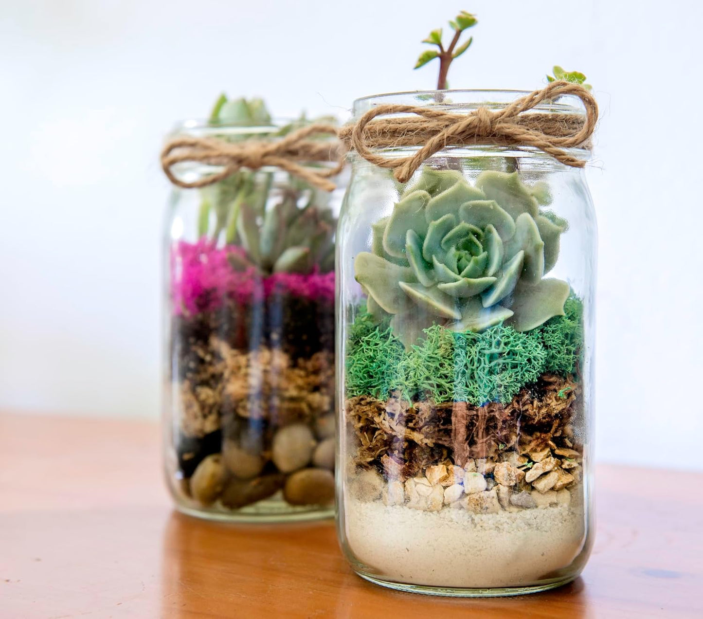 SuperMoss white sand in a Zen garden display