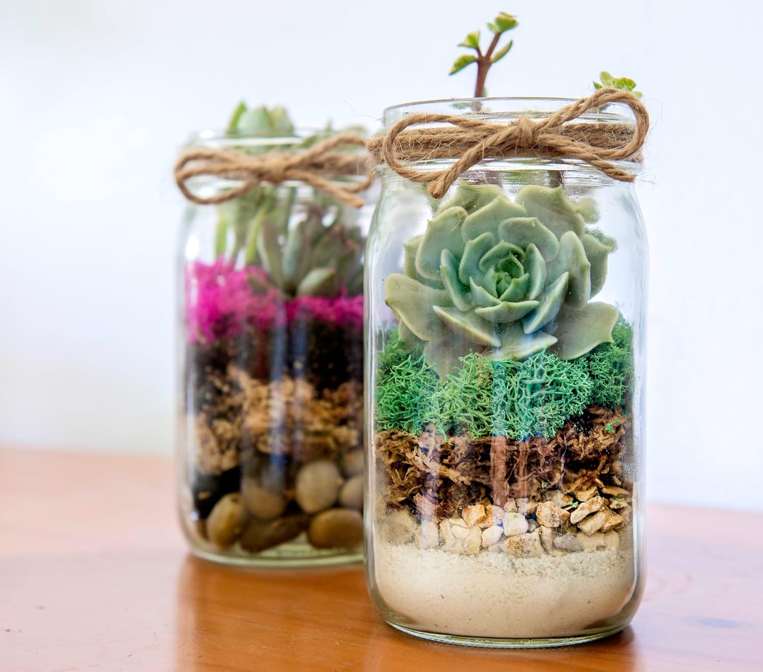 SuperMoss white sand in a Zen garden display