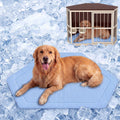 Fanfanwin 42.5 inch large dog kennel pad blue cooling mat
