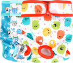 wegreeco Washable Reusable Premium Female Dog Diapers, Medium Dog Doggie Puppy & Doggy Diapers Female for Dog Waist 9.6"-14", Period Panties in Heat (Pack of 3, Medium) - Image 12