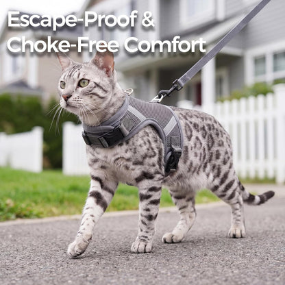 Pangdi adjustable kitten harness showing the soft inner breathable padded lining