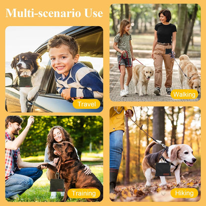 PEASUG lightweight pet training pouches showing dimensional measurements