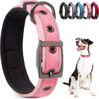 PetiFine Dog Collars for Medium Dogs, Neoprene Padded and Adjustable, Reflective Wide Heavy Duty Pet Collars with Durable Metal Belt Buckle for Walking, Red, M - Image 11