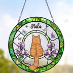 Custom Cat Memorial Suncatcher, Personalized with Name and Breed, Loss of Pet Sympathy Gift for Cat Lovers, Stained Glass Look Acrylic Ornament - Image 12