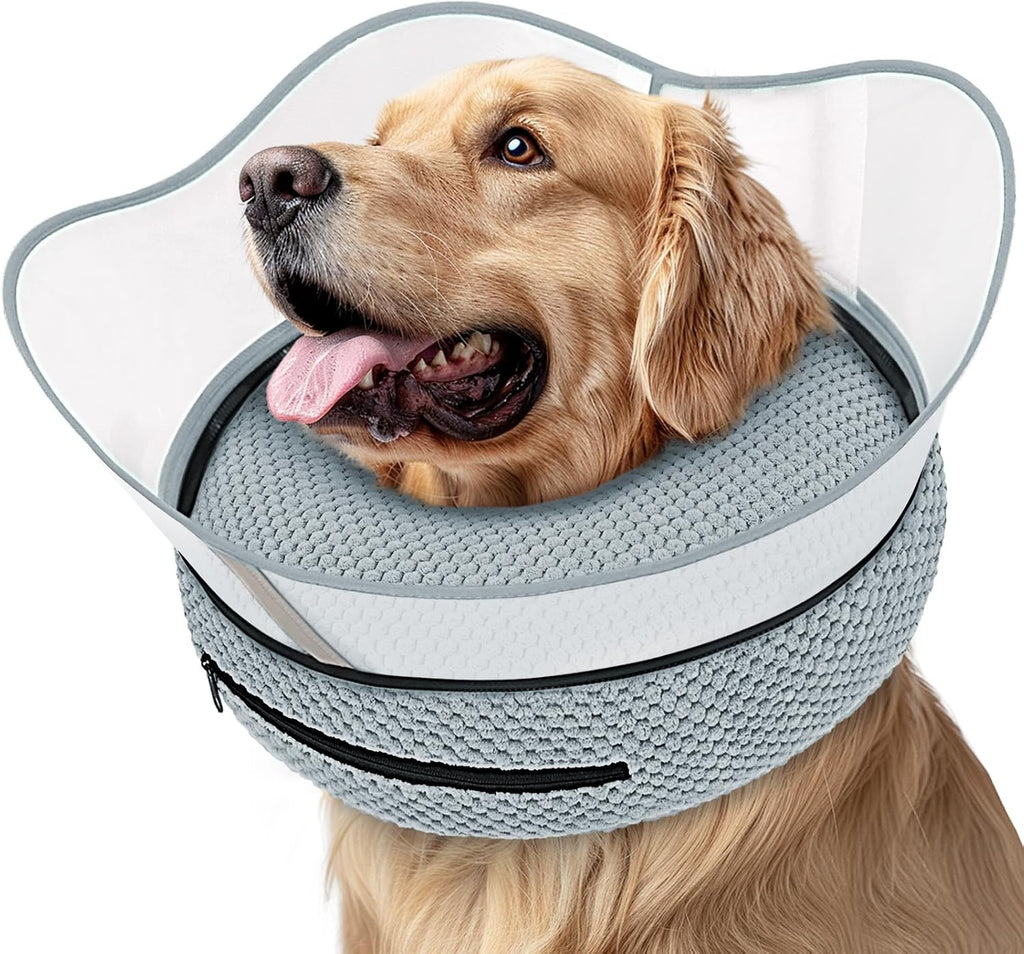 Supet Raised Inflatable Dog Cone Alternative Collars for After Surgery, Dog Donut Collar After Surgery, Soft Pet Cone for Small Medium Large Dogs to Stop Licking - Image 9