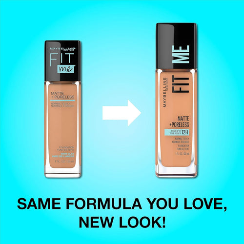 Maybelline oil free foundation 335 Classic Tan shade label close up