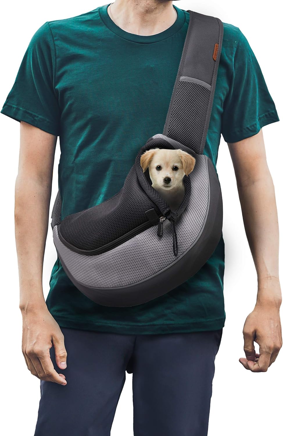 FDJASGY Pet Sling Carrier for Small Dogs Cats,Breathable Mesh Travelling Hand Free Puppy Backpack with Pouch and Adjustable Strap Carrier - Image 10