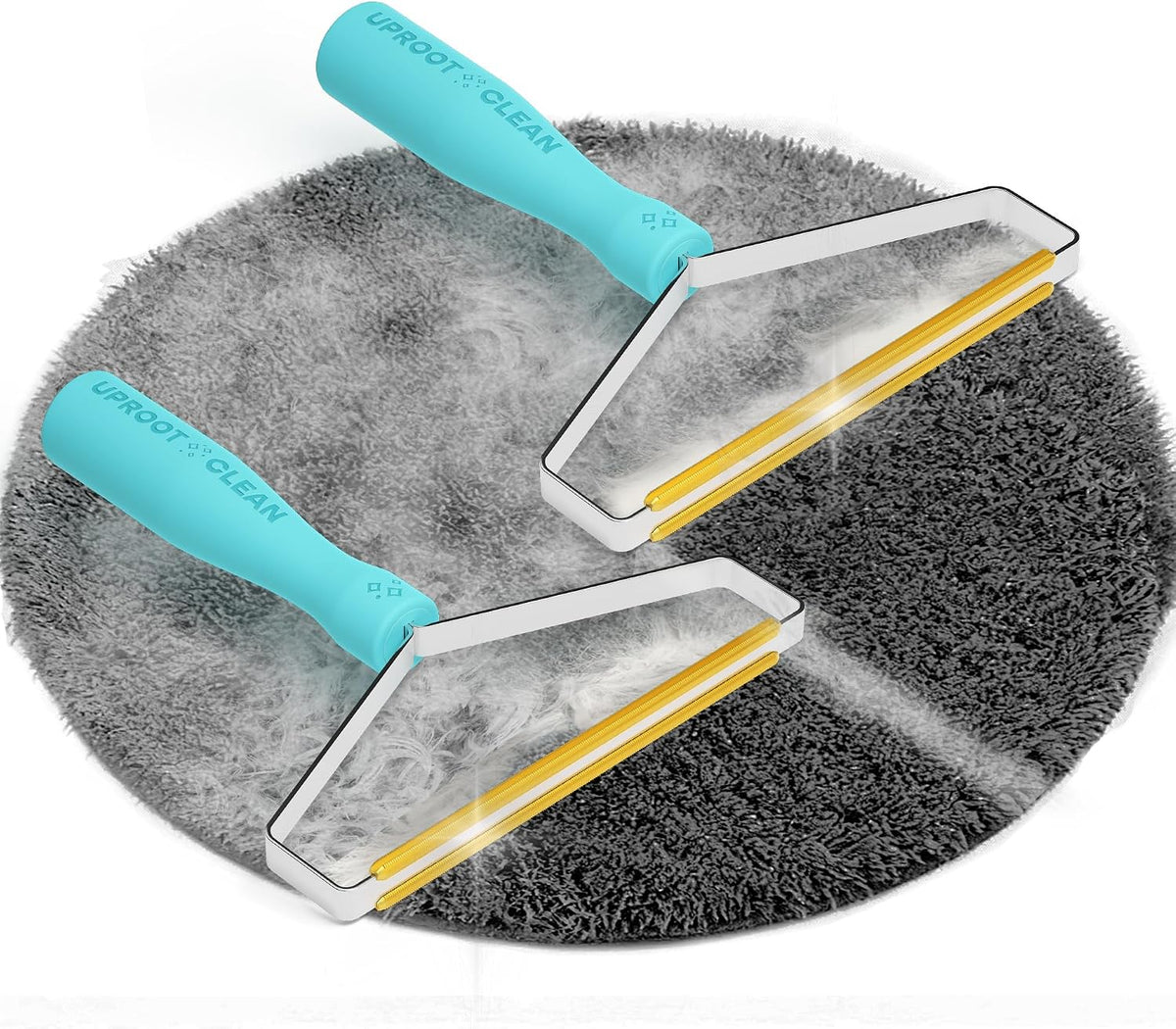 Uproot Cleaner Pro Pet Hair Remover & Mini - Pet Hair Removal Tool Multi Fabric Edge & Carpet Scraper - Cat for Couch, Cat Towers, Car Detailing The Furry-Situation Survival Kit - Image 10