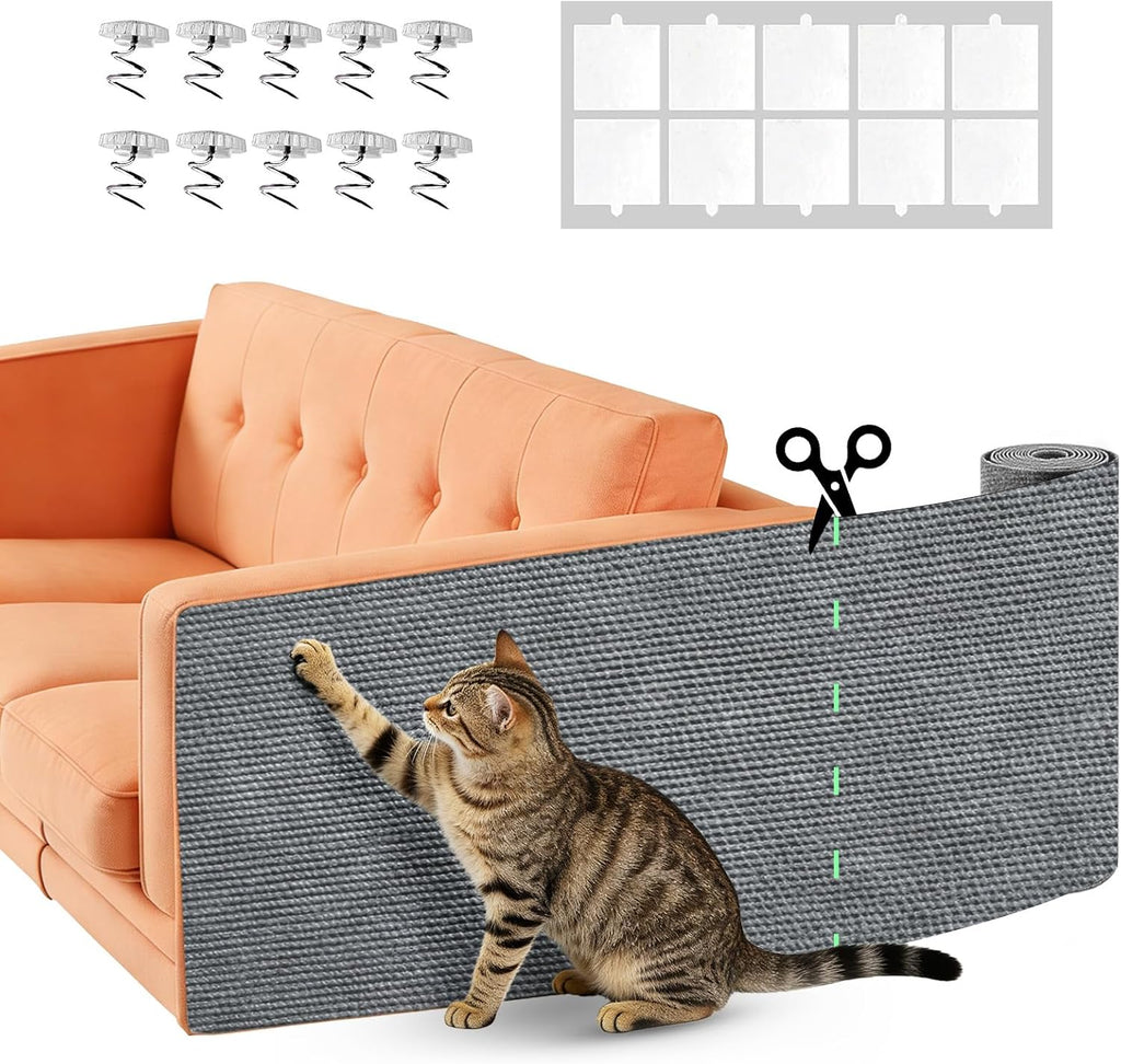 Couch Protector from Cat Claws 78.7" x 15.8" Trimmable DIY Self-Adhesive Cat Scratch Mat for Furniture Couch or Wall Protector, Covering Cat Scratching Post Indoor - Image 10