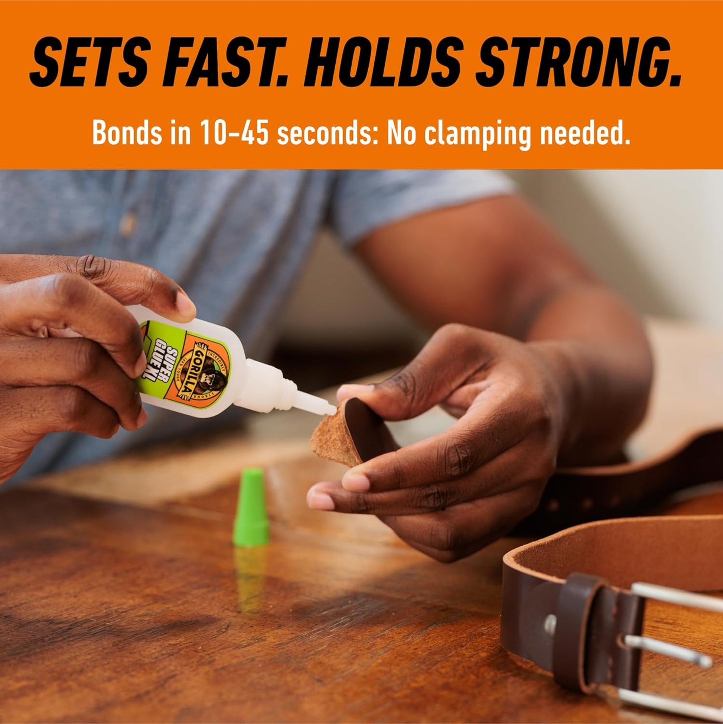 Clear precision gel adhesive bonding plastic and metal components together