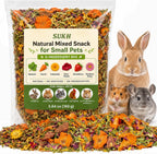 Sukh Natural Botanical Rabbit Treats front view package showing premium small animal forage mix.