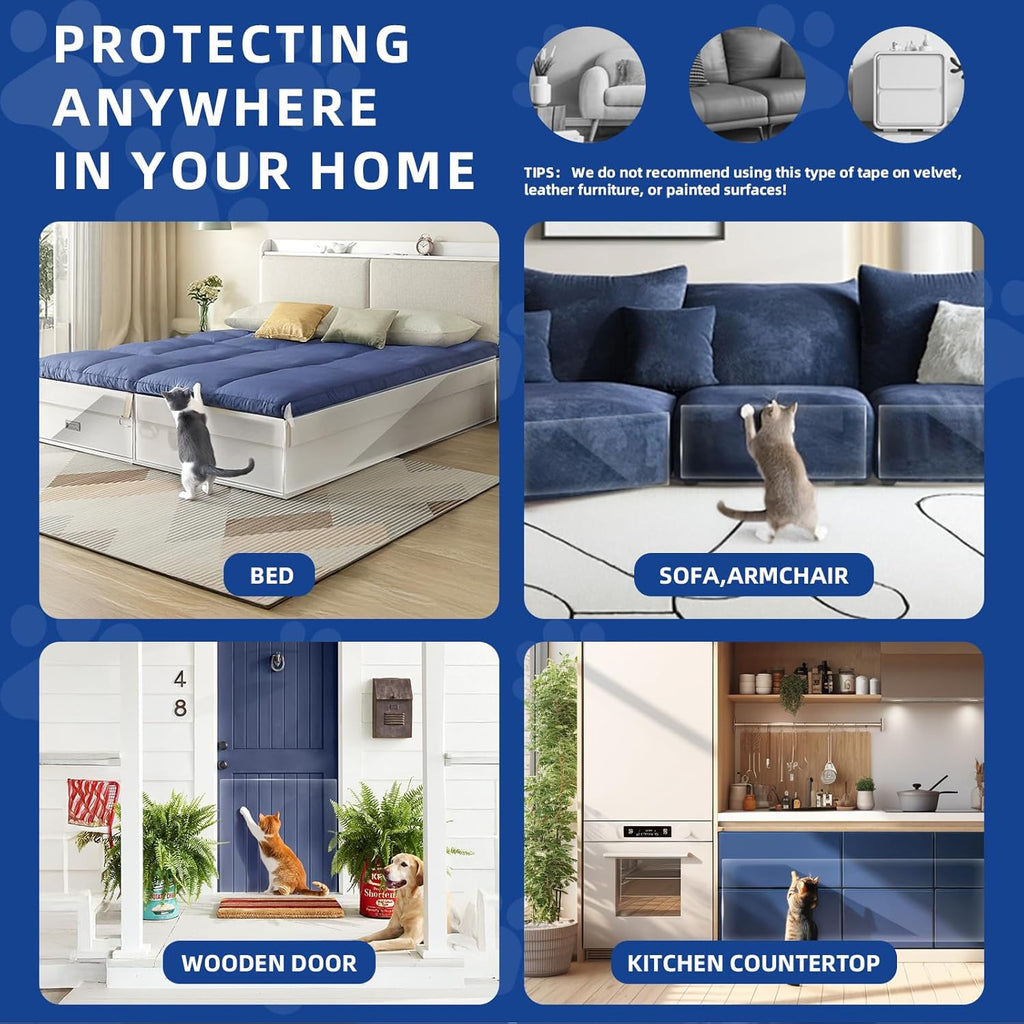 Toosoft cat scratch protection roll showing texture and clarity