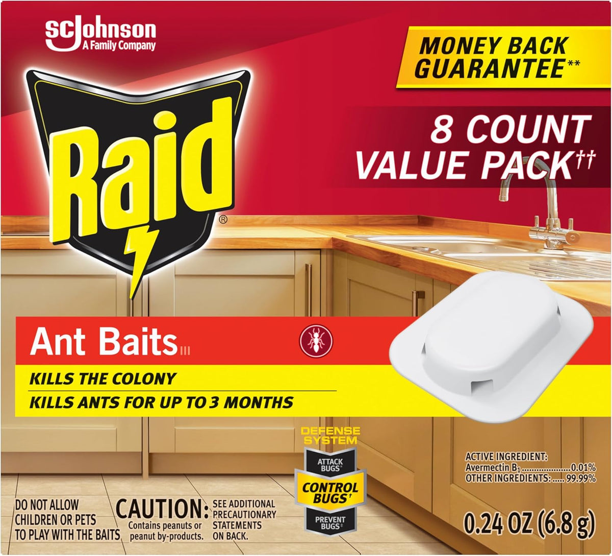 Raid Ant Killer Baits, Child Resistant Bug Killer for Indoor Home Use, 0.24 Oz, 8 Count - Image 10