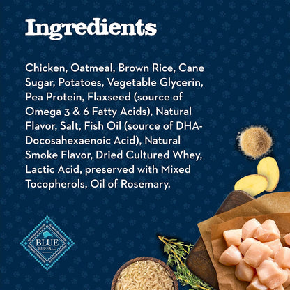 Healthy puppy soft treats containing DHA for brain development