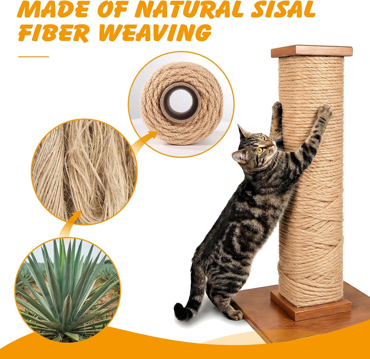 Cat scratching post repair with G2PLUS sisal rope
