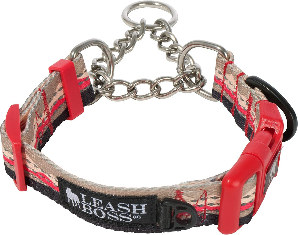 Leash Boss Martingale Collar for Dogs - Steel Chain | Reflective Nylon Dog Collar for Large Dogs, Medium and Small Dogs | No Pull Pet Training Collar Small - Image 14