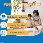 Side profile of the premium thick replacement pad highlighting the durable dual action filtration material