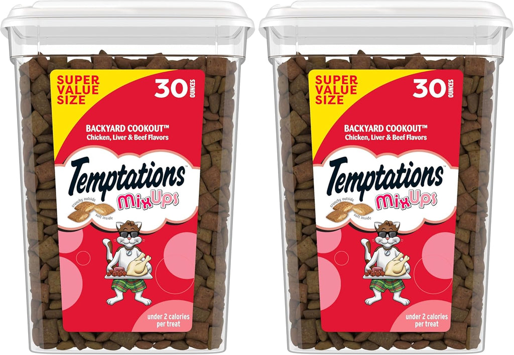 Temptations Cat Treats MixUps Backyard Cookout Flavor Crunchy, Soft Cat Treats, 30 oz. Tub - Image 15
