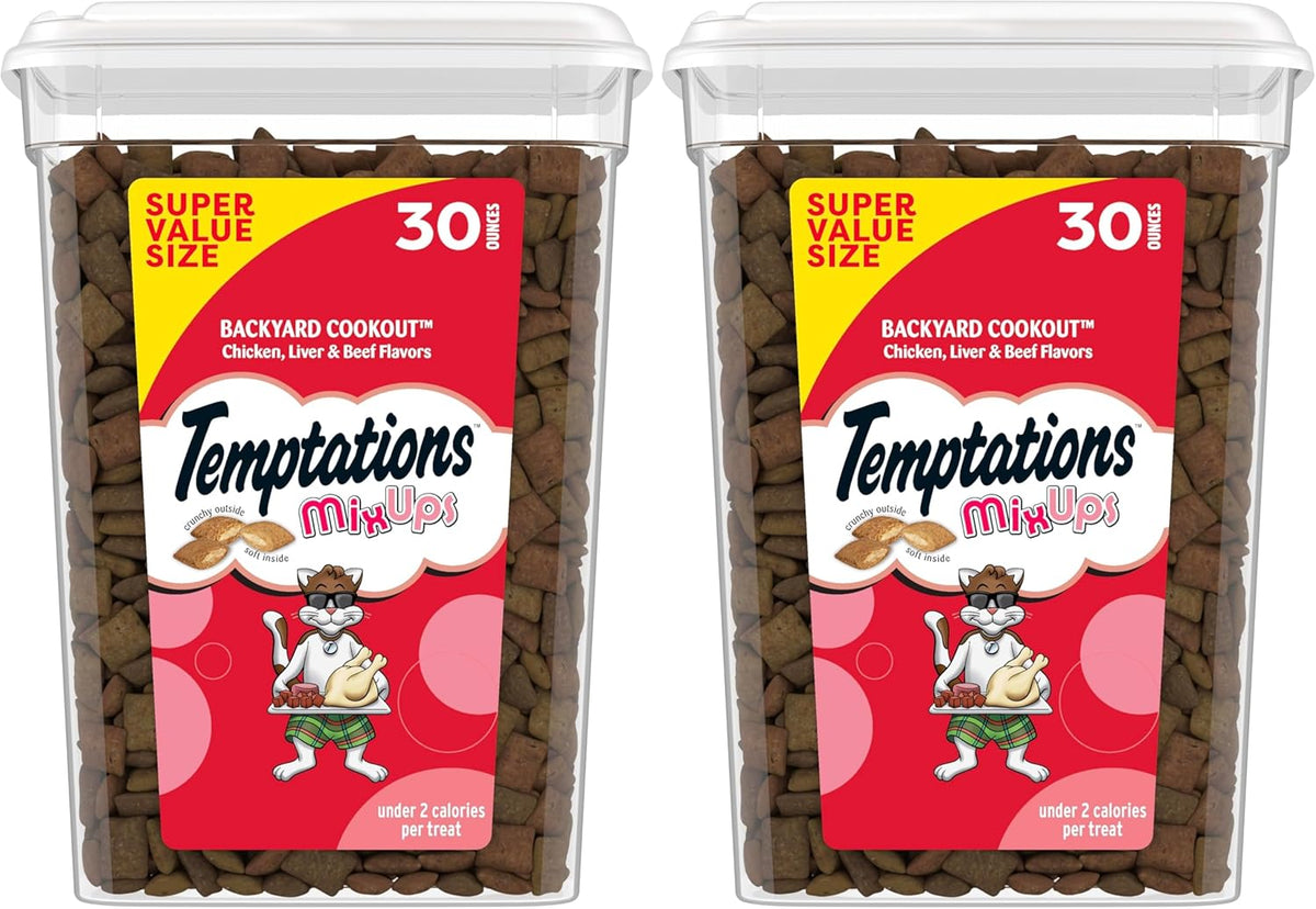 Temptations Cat Treats MixUps Backyard Cookout Flavor Crunchy, Soft Cat Treats, 30 oz. Tub - Image 15