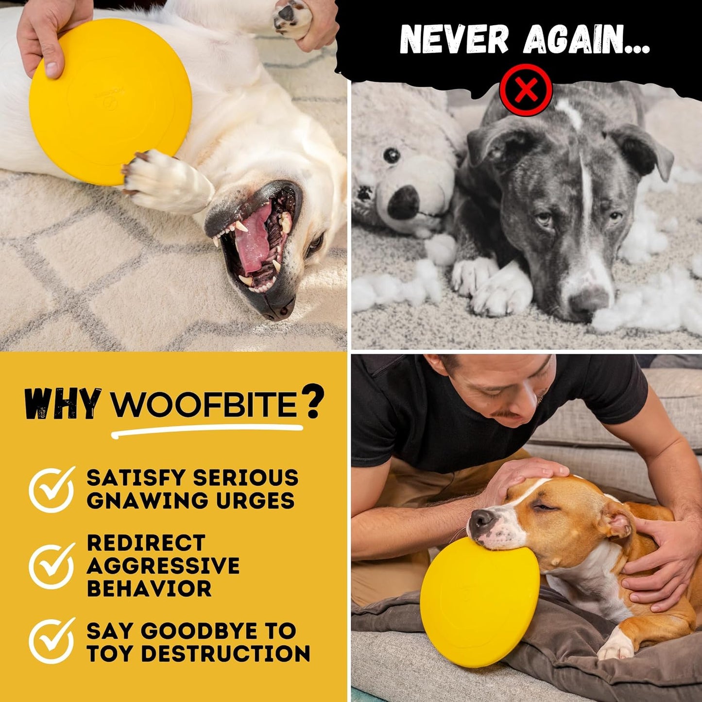 WoofBite disc packaging and product details