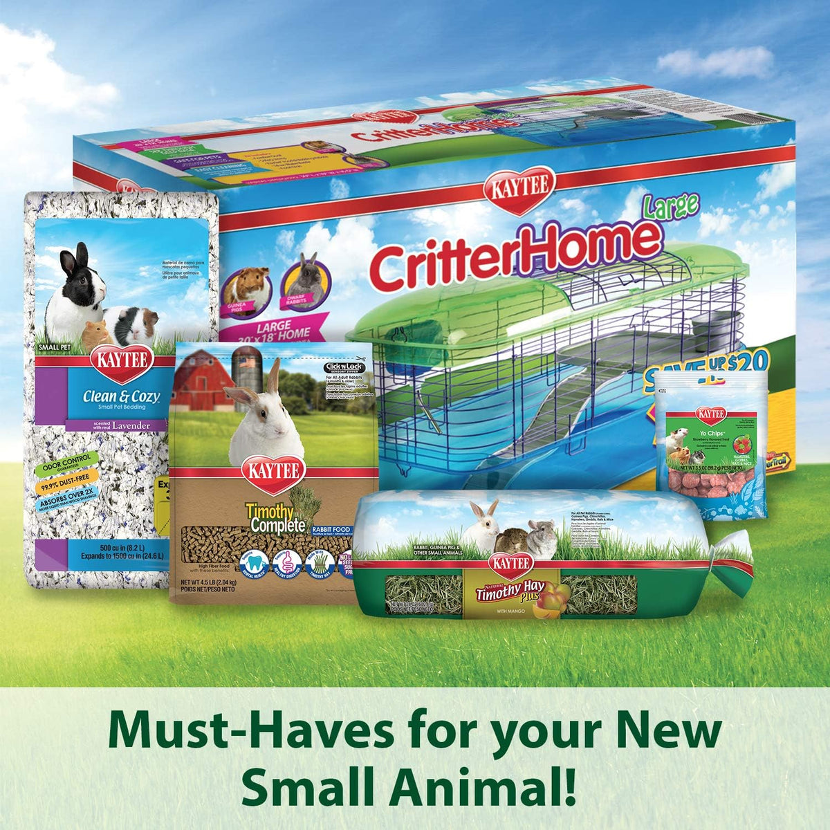 Small hamster inside a habitat using Kaytee disposable bedding tray
