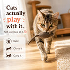 Premium three pack of catnip free realistic wool mice showing safe chemical free materials for kittens