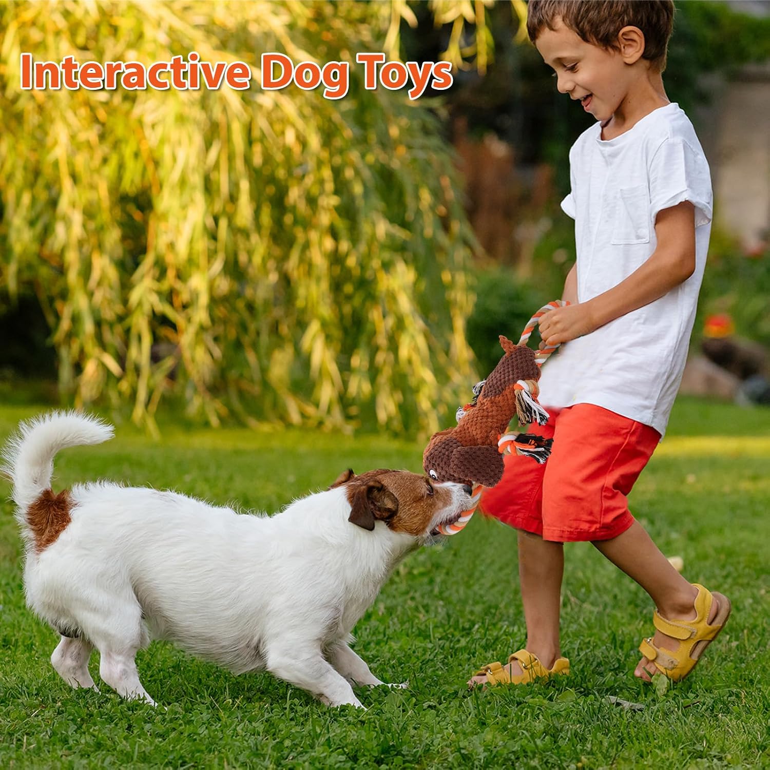 Authentic USA imported heavy duty dog toy on plain background.